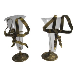Petites Choses Ribbon Bud Vase, Pair For Sale