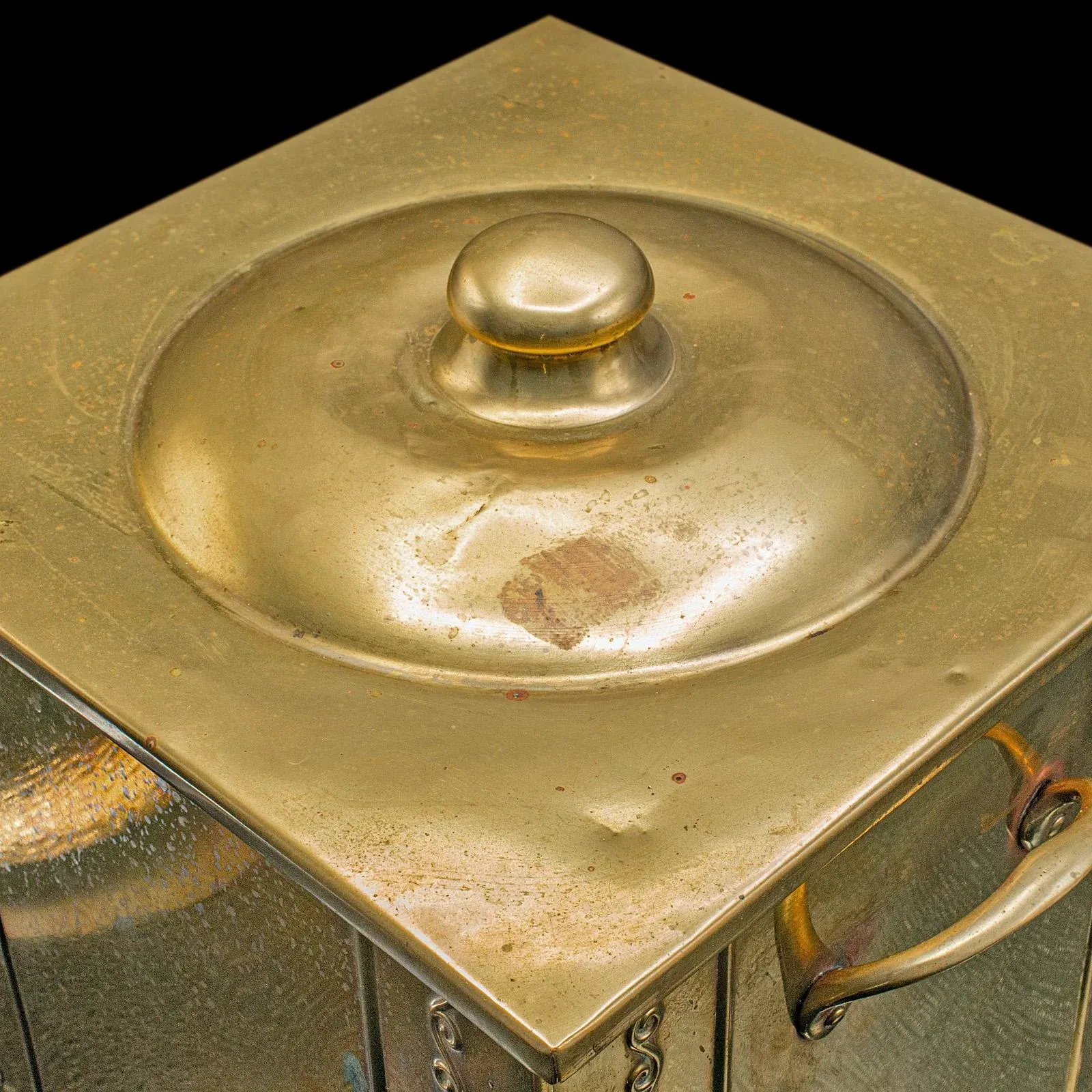 Scuttle de charbon en cuivre antique - En vente sur France