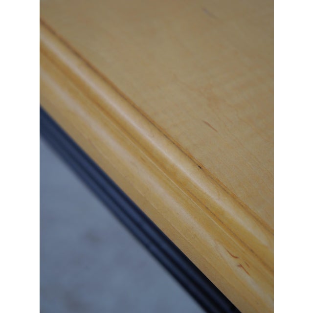 Black Large Tiger Maple Country Style 1 Drawer Desk For Sale - Image 8 of 17