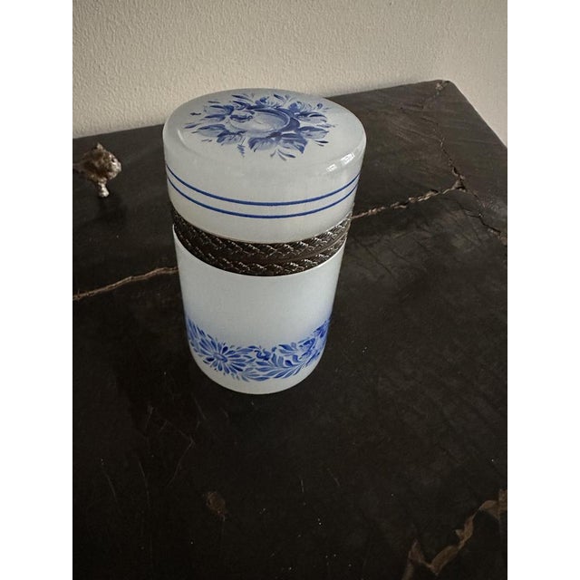 Luxurious and rare antique opal glass box. This kind of jewelry boxes was mainly made in France, Italy and formerly...