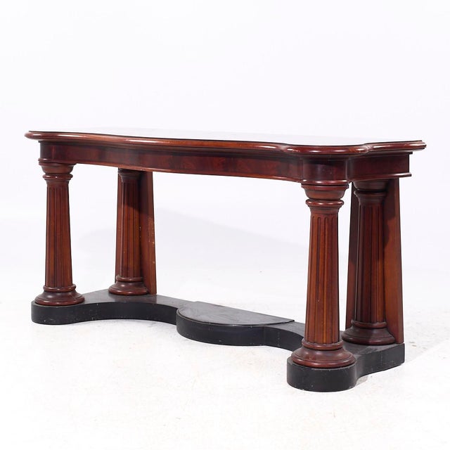 Neoclassical Ralph Lauren Neoclassical Flame Mahogany Console Entry Table For Sale - Image 3 of 8