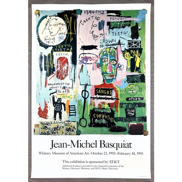 Jean Michel Basquiat Original 1992 Whitney Museum of American Art Exhibition Poster For Sale - Image 13 of 13
