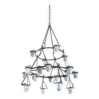 1960s 3 Tier 'Kerylos' Style Alabaster Chandelier For Sale