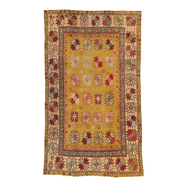 Vintage Turkish Oushak Rug - 05'06 X 09'04 For Sale