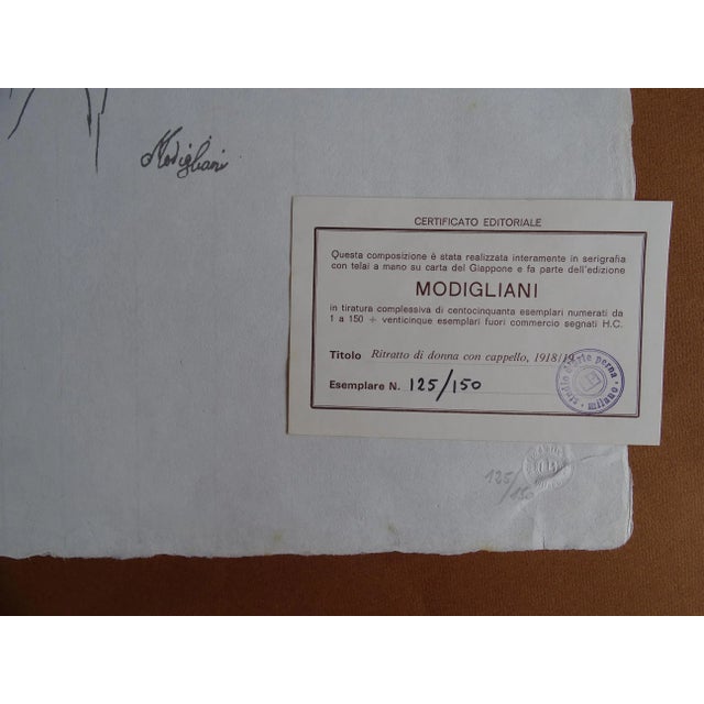 Amedeo Modigliani, Portrait of Lady, Lithograph For Sale - Image 4 of 6