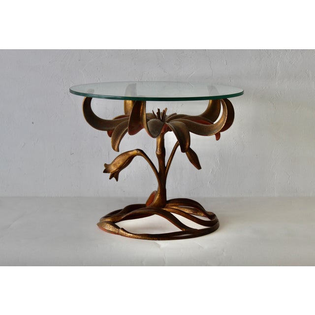 1970s Arthur Court Style Sculptural "Lily" Side Table For Sale - Image 11 of 11