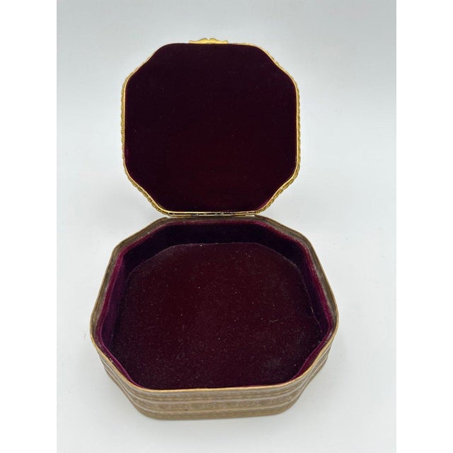 Goldenrod French Bronze Casket with Miniature, 19th Century For Sale - Image 8 of 11