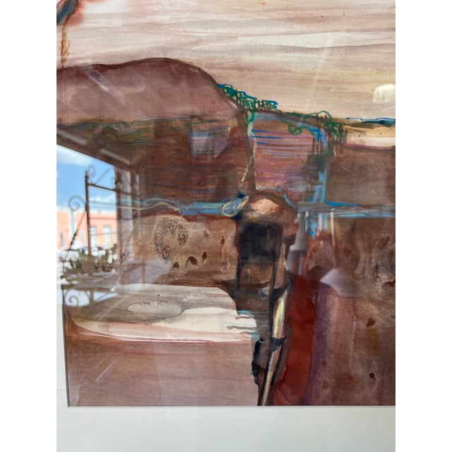 Mary Alice Braukman "Bluffs" Impressionist Watercolor Painting, Framed For Sale - Image 9 of 13