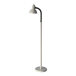 1980's White Postmodern Gooseneck Floor Lamp For Sale