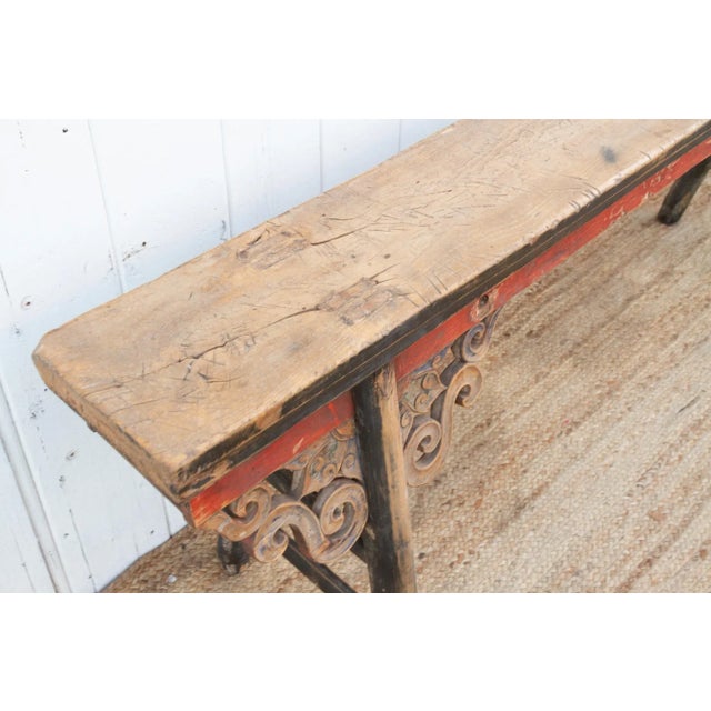 Beautifully Carved Low Altar Table For Sale In Los Angeles - Image 6 of 8