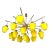 Large Contemporary Brass Chandelier Yellow Murano Glass Cup, Italy For Sale