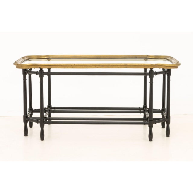 Mid 20th Century Hollywood Regency Faux Bamboo Coffee Table For Sale - Image 5 of 7