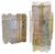 Two glamorous 1960's Italian modern glass corner sconces in the manner of Julius Theodor Kalmar. Newly repainted white...