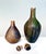 This set 2 of high-quality stoneware bottle vases was created by the famous German artist and ceramist Rolf Weber...