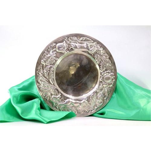 Metal Silver Ticket Box with Floral Motifs For Sale - Image 7 of 7