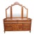 Dutch Designs Cherry Dresser With Tri-Fold Mirror For Sale