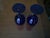 Glass 1960s Cobalt Blue Glass Wine/ Water Goblets - Set of 2 For Sale - Image 7 of 8