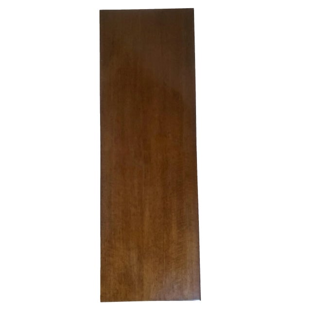 Wood 1930s Pair of Original French "L" Curve Walnut and Brass Consoles For Sale - Image 7 of 13