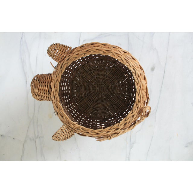 Vintage Wicker Pig Planter Basket For Sale In Milwaukee - Image 6 of 7