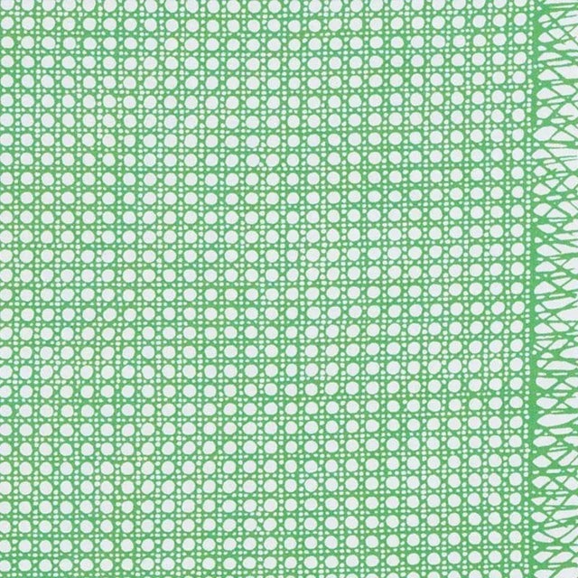 Traditional Schumacher X Vera Neumann Sugar Cane Fabric in Green For Sale - Image 3 of 3