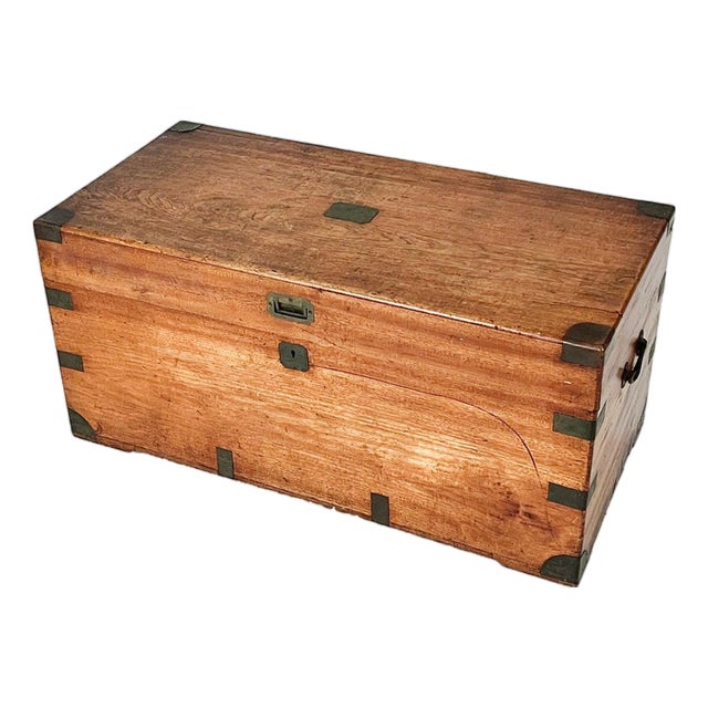 19th Century Camphor Wood Campaign Chest For Sale