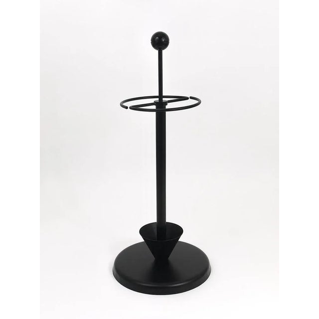 Modern Italian Black Umbrella Stand by Castiglioni, 1980s For Sale - Image 4 of 12
