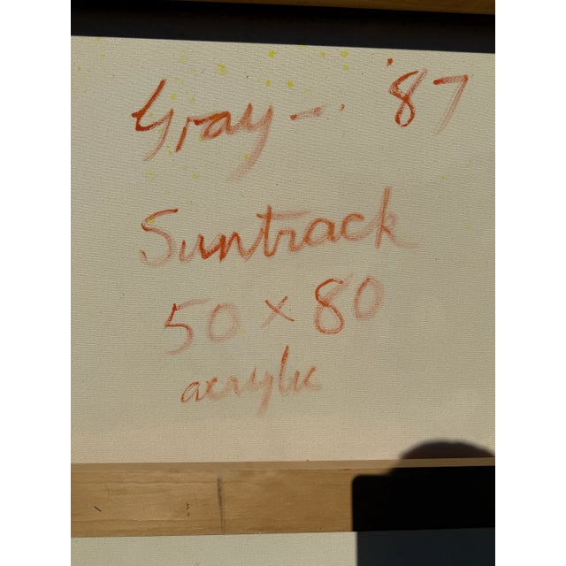 Cleve Gray (1918–2004) "Suntrack" Acrylic on Canvas 1987 For Sale - Image 11 of 12