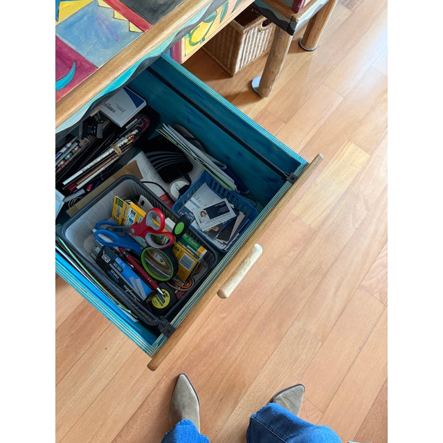 Wood Whimsical Custom Desk by Sticks Handmade For Sale - Image 7 of 10