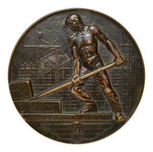 Art Deco Swizz Bronze Medallion "Palace of Nations" c.1933