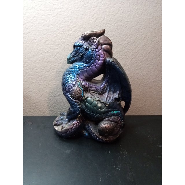 Gorgeous HTF 1986 Windstone Editions Dragon Peacock by Melody Pena. For Sale In Dallas - Image 6 of 7