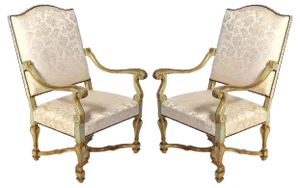 Set of Early 18th-Century Italian Painted Armchairs