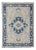 Blue and Ivory Floral Vintage Turkish Oushak Rug With Blossoming Medallion For Sale