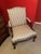 Vintage Queen Anne Upholstered Armchair For Sale - Image 4 of 5