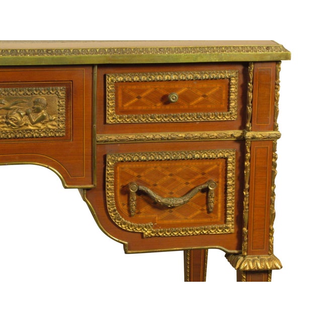 Wood Early 20th Century Louis XVI Style Writing Table For Sale - Image 7 of 12