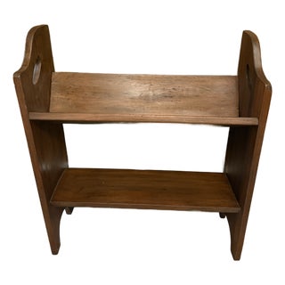 Antique Mission Oak Arts & Crafts 2-Tier Book Stand or Trough For Sale