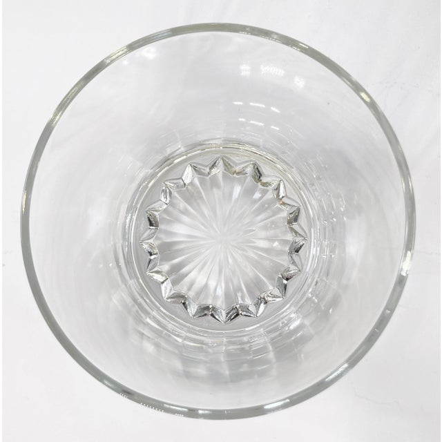 Metal Vintage Cut Glass Champagne Chiller With Brass Grape Motif Base For Sale - Image 7 of 10