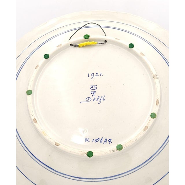 Traditional Dutch Delft Antique Charger For Sale - Image 3 of 6