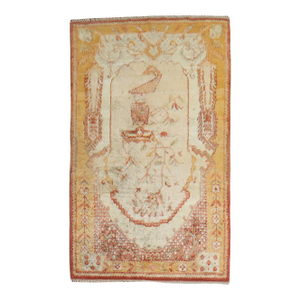 Antique Zabihi Collection Angora Oushak Rug
