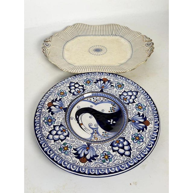 Vintage Ceramic Plates, France, Set of 2 For Sale - Image 13 of 15