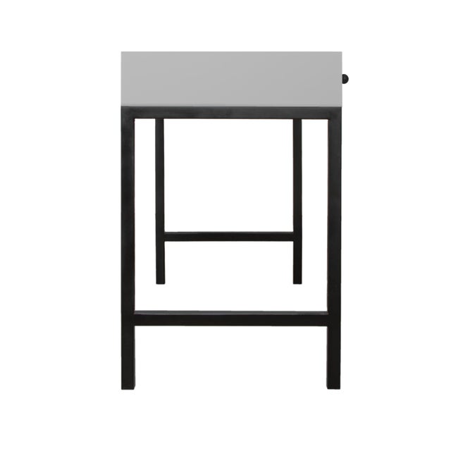 Not Yet Made - Made To Order Maple Writing Desk - Light Gray For Sale - Image 5 of 8