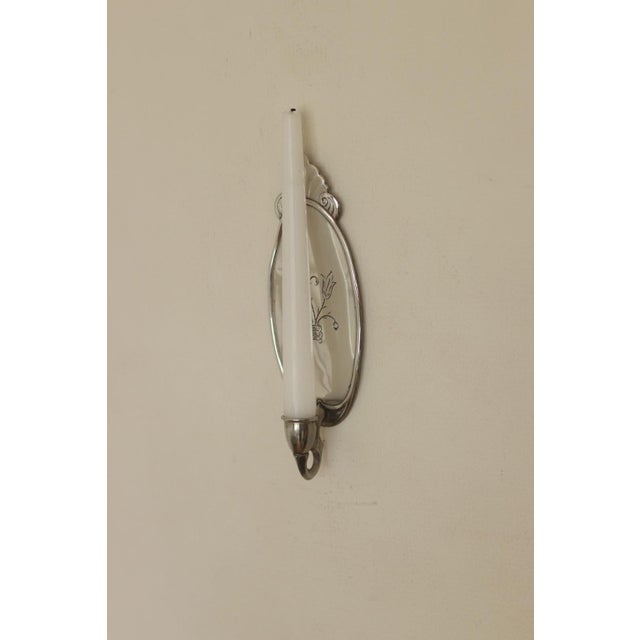 Pair of Mid Century Swedish Pewter Sconces. Beautiful pair of pewter sconces, in very good vintage condition. Beautifully...