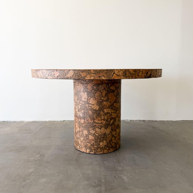 Mid-Century Modern 1970s Sculptural Cork Round Dining Table, Mid-Century Modern For Sale - Image 3 of 7