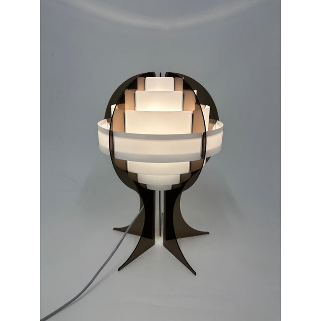 Gray Space Age Strips Lamp by Flemming Brylle and Preben Jacobsen, 1960s For Sale - Image 8 of 8