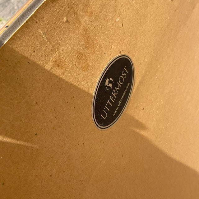 Vintage Regency Uttermost Tortoise Shell Finish Gilt Mirror For Sale In West Palm - Image 6 of 7