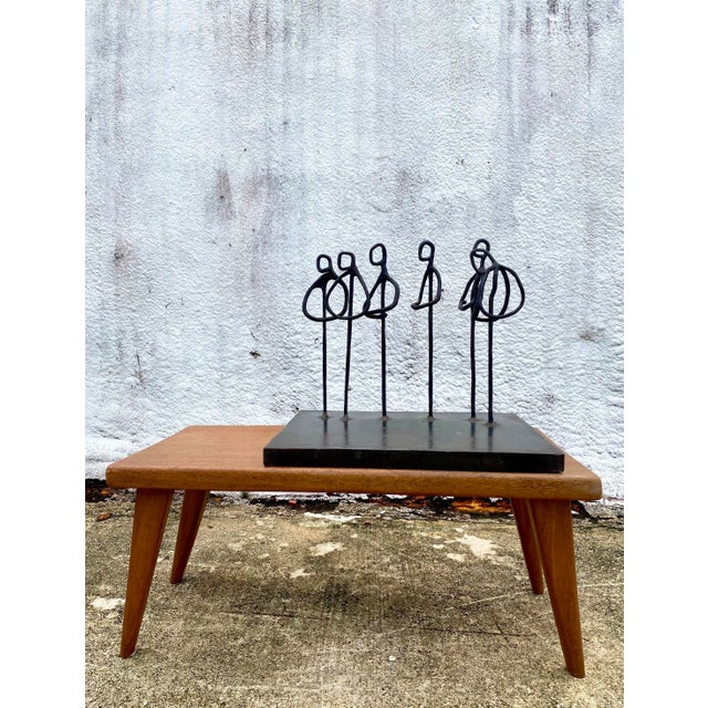 Contemporary Contemporary Signed Abstract Iron Figural Sculpture "The Gathering" by Acs For Sale - Image 3 of 12