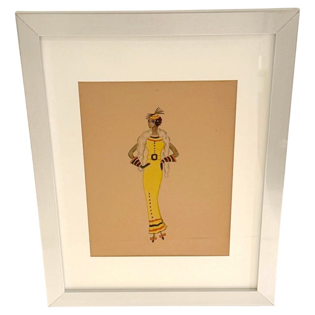 Mid 20th Century Wayne Benter Jung, Fashion Sketch of Josephine Baker, Post WWII For Sale - Image 4 of 17