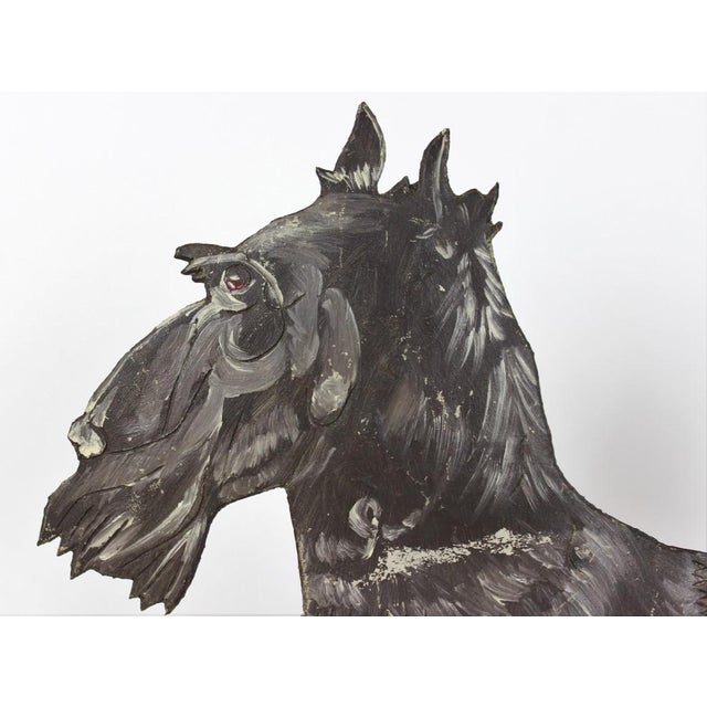 Traditional Hand-Painted Scottie Dog C1985 Steel Drum Cut-Out Doorstop by Yves Darius (Haitian, 20th Century) For Sale - Image 3 of 6