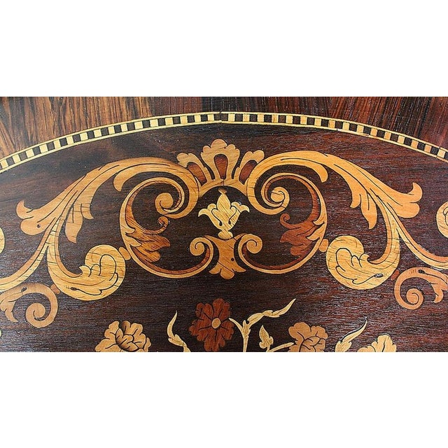 Black Louis XV / Louis XVI Transition Style Marquetry Chest of Drawers For Sale - Image 8 of 18