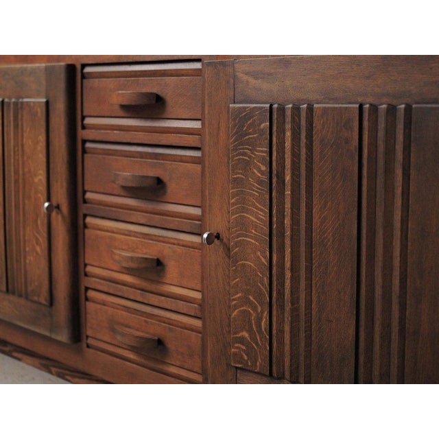 Modern French Art Deco Oak Sideboard, 1940 For Sale - Image 3 of 18