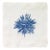 Contemporary Starburst Blue Linen Cocktail Napkins - Set of 4 For Sale - Image 3 of 4